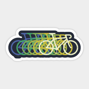 Bike Icon Speed Vintage Blue Sticker